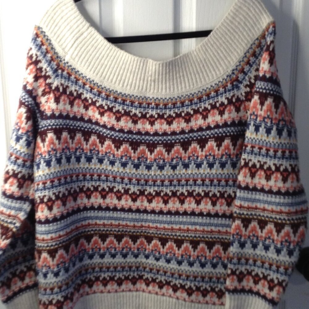 Abercrombie Fitch "XL" Wide Crew Neck, Boxy Knit, Y2K, Retro, Fairycore Sweater - Picture 2 of 5